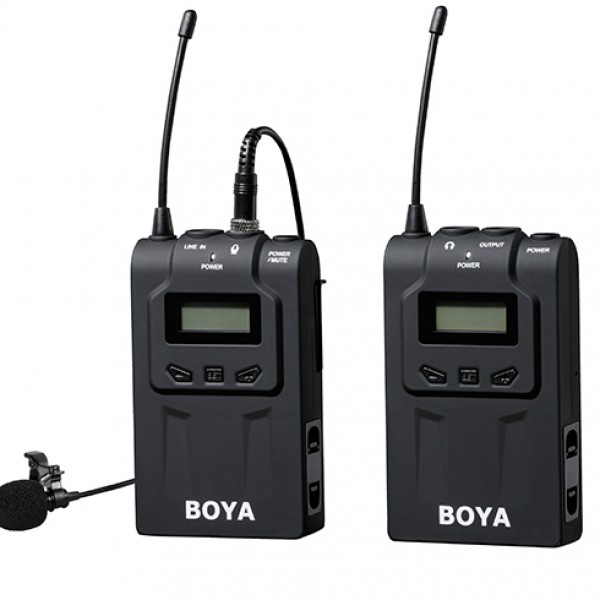 boya-by-wm6-wireless-audio-sender-receiver-lavalier-microphone-100m-range-mic